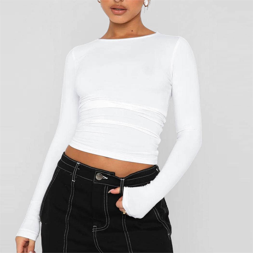 Slim Fit Long Sleeve Tee, Feathered Farmhouse