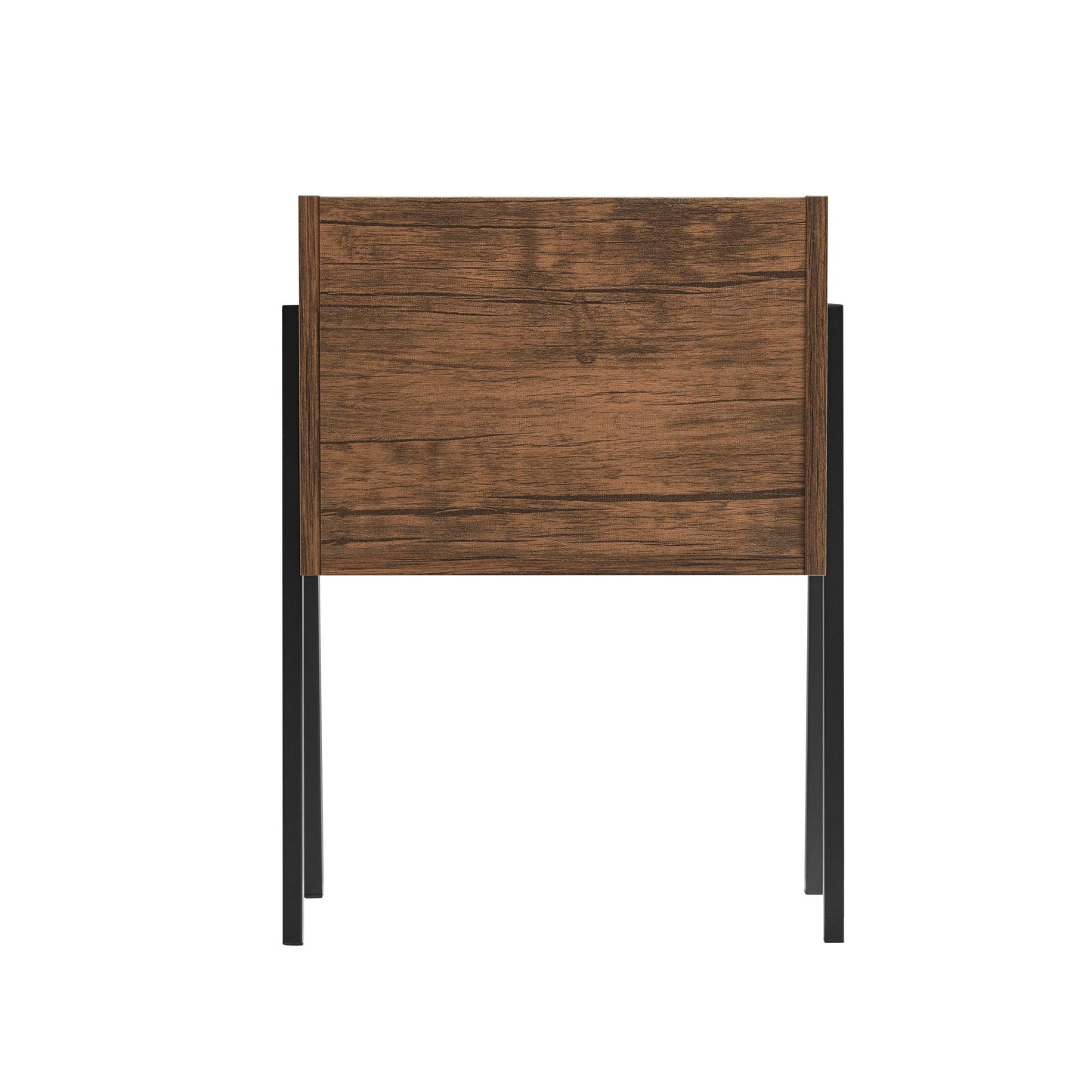 Kazuyo Mid-Century Modern Black Metal Two-Tier Side Table
