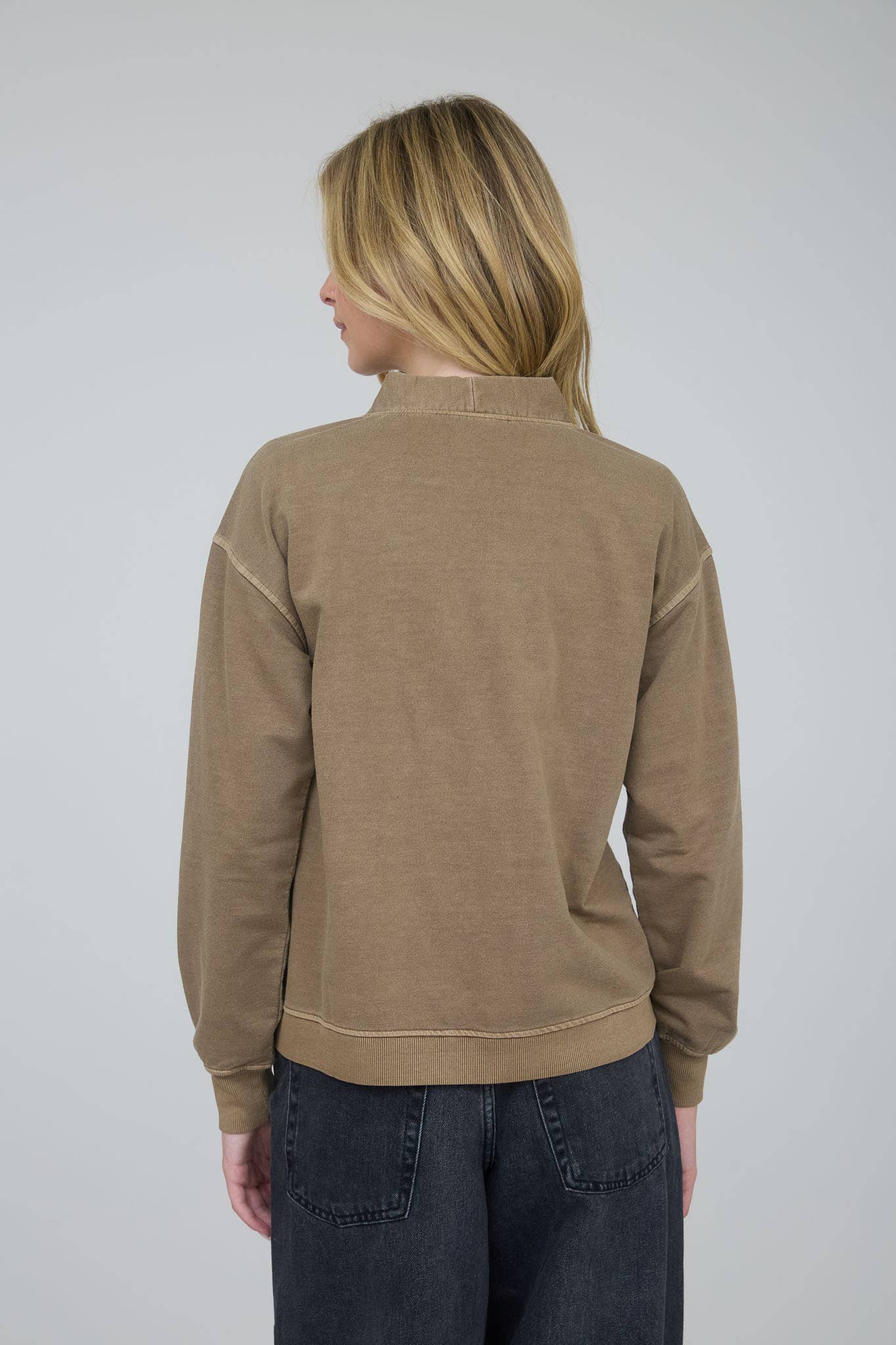 Brown Washed Cardigan, Feathered Farmhouse