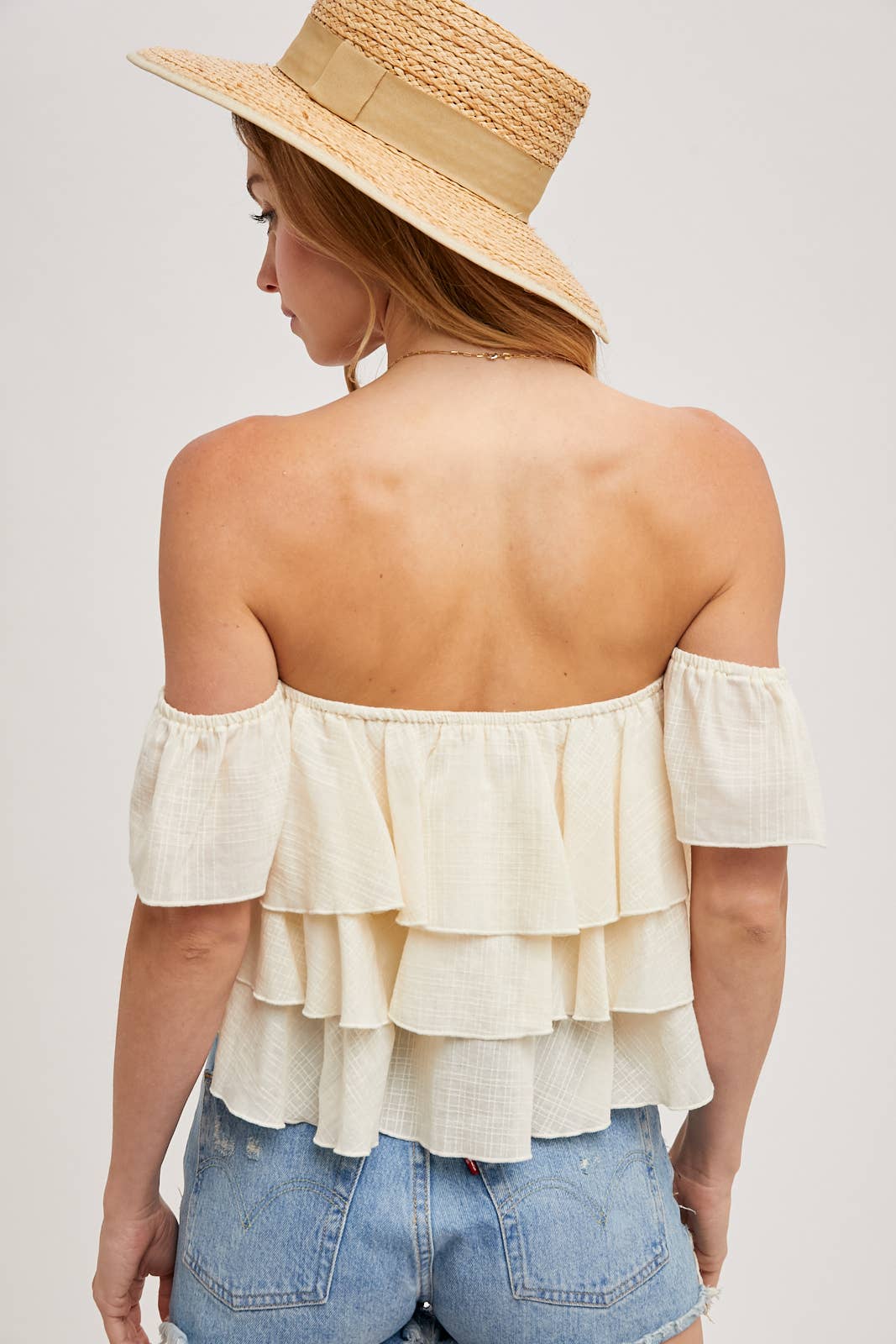 Tiered Crop Top, Feathered Farmhouse