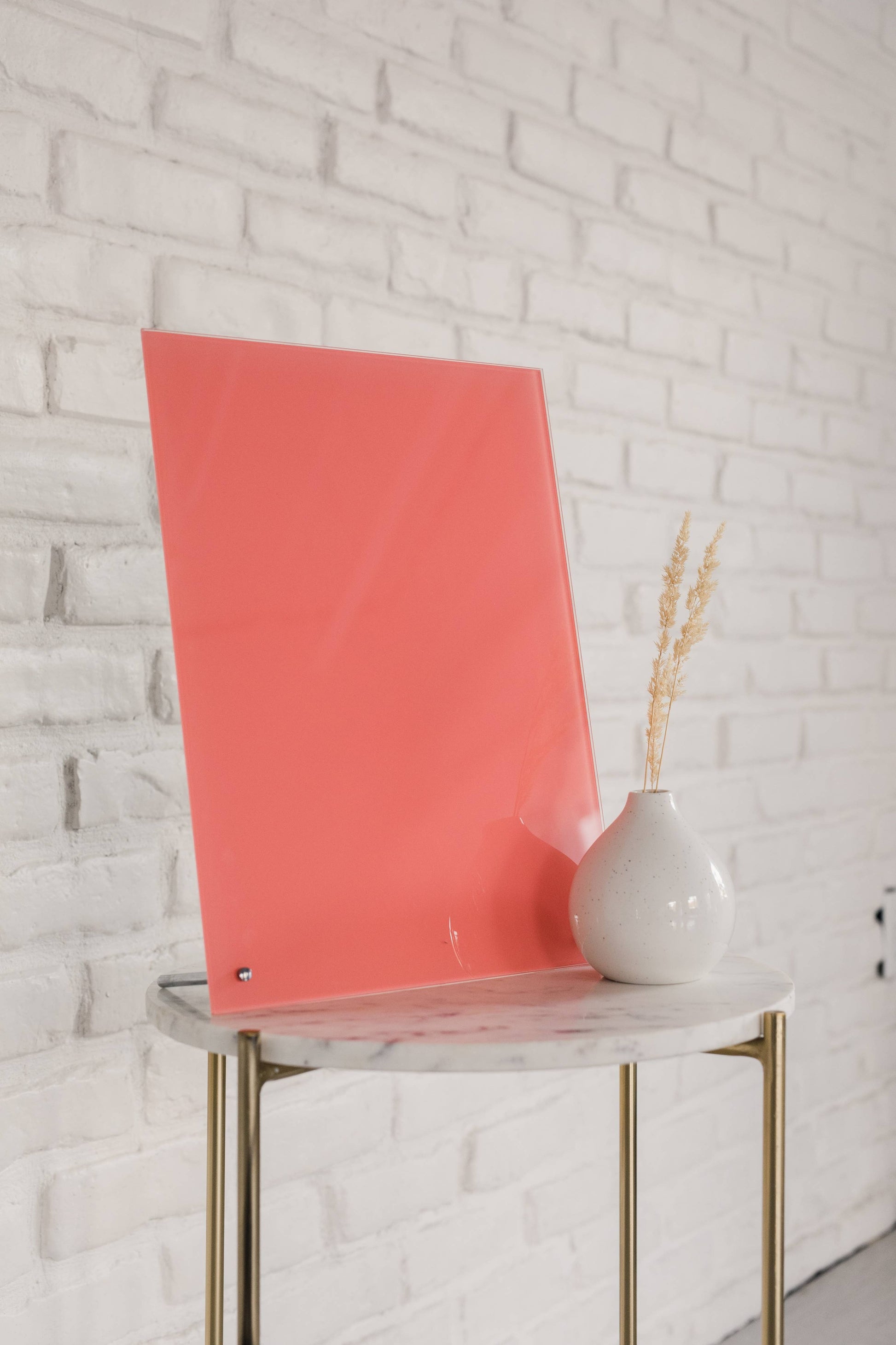 Glass Magnetic Sunny Coral Dry Erase Board, The Feathered Farmhouse