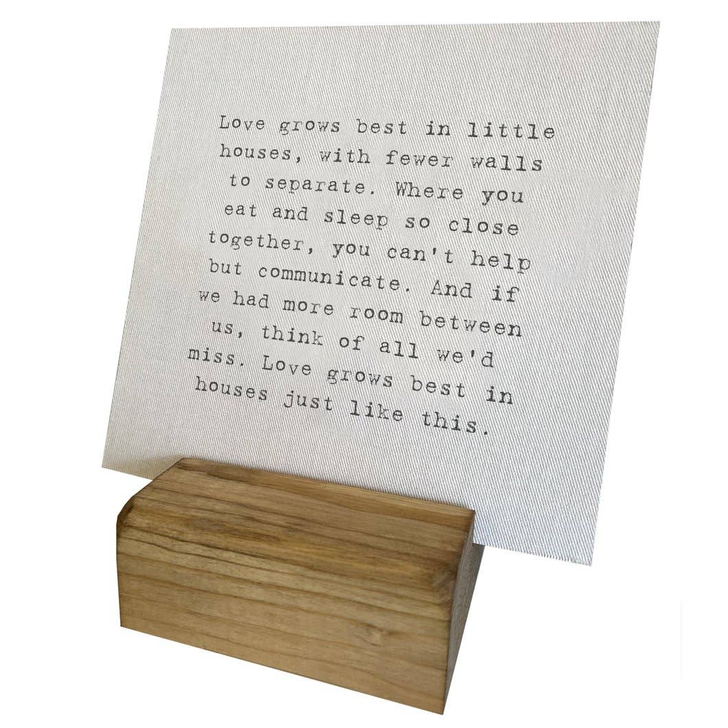 Love Grows Best in Little Houses Mini Canvas, Feathered Farmhouse