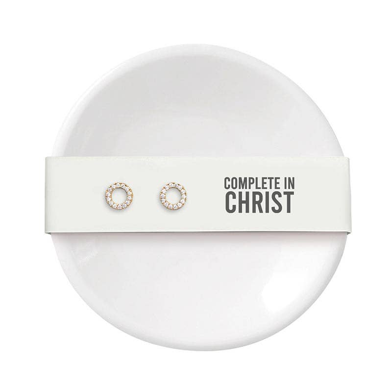 Complete in Christ Earring + Tray Combo, The Feathered Farmhouse