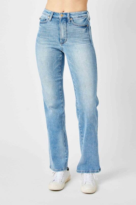 Tummy Control Straight Leg Jeans, Feathered Farmhouse