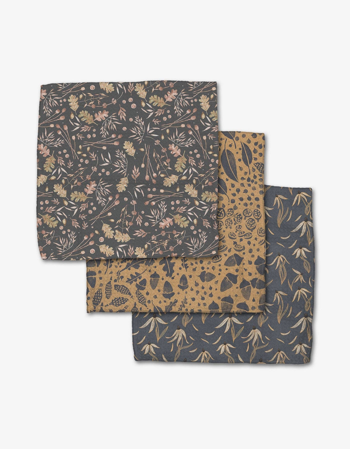 Autumn Harvest Geometry Dishcloth Set, Feathered Farmhouse