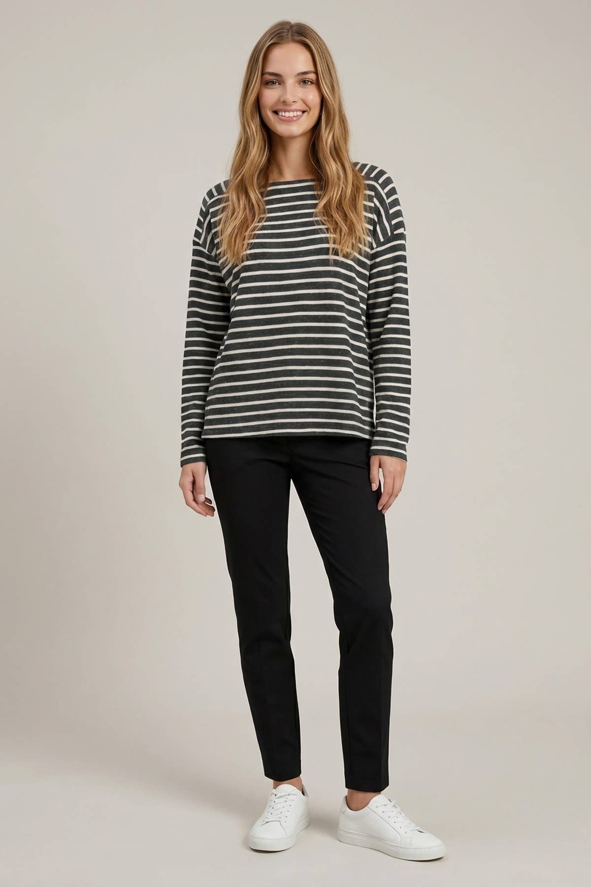 Cream Anna Striped Top