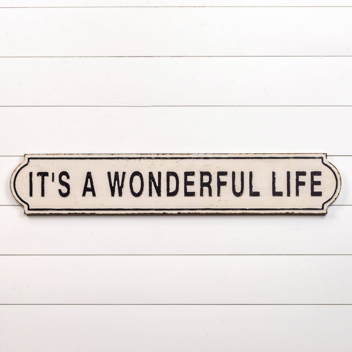 It's a Wonderful Life Sign, Feathered Farmhouse