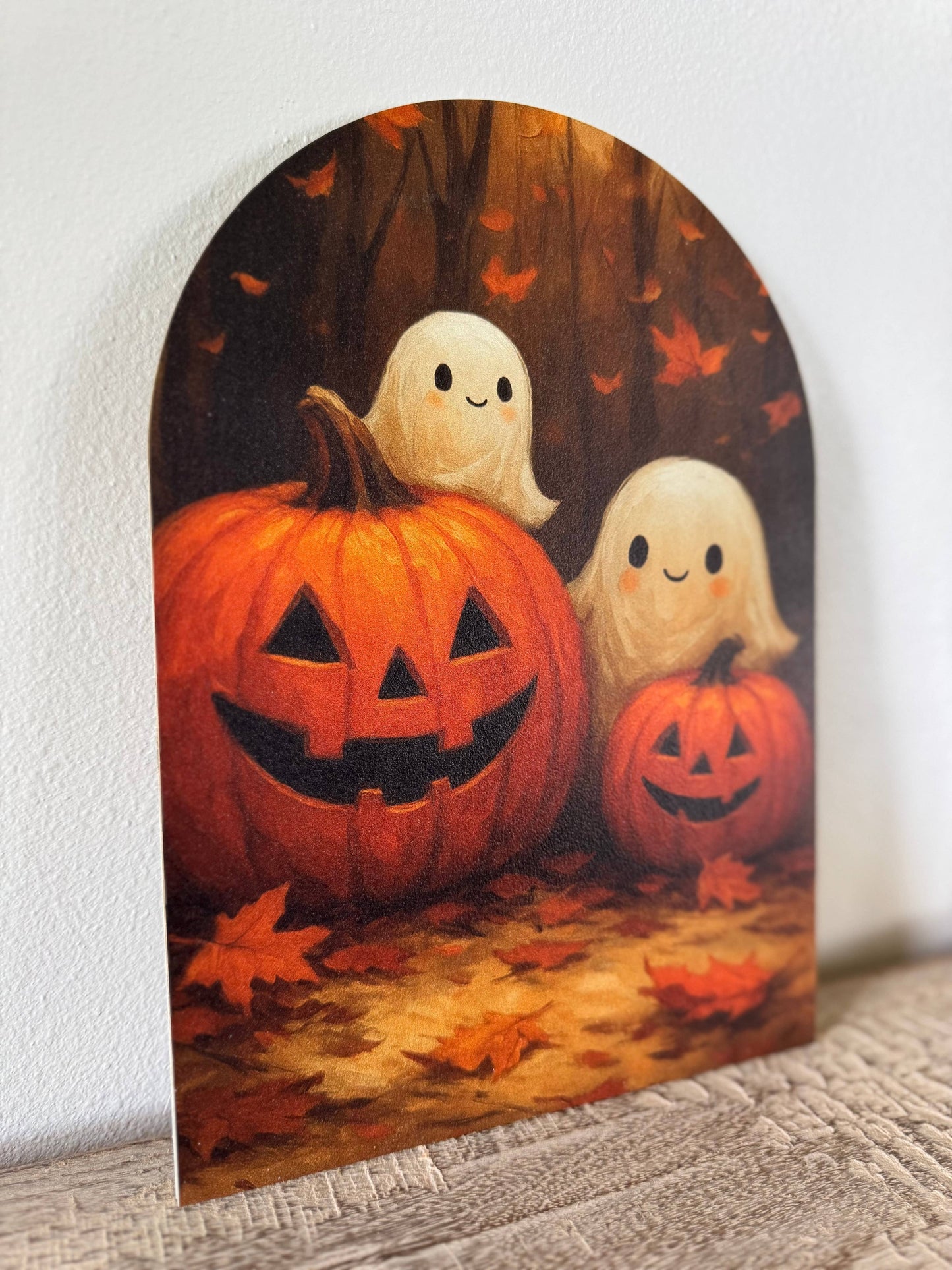 Pumpkin Ghosts Arch, Feathered Farmhouse