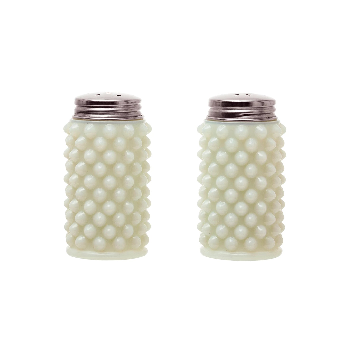 Milk Glass Salt and Pepper Shakers, Feathered Farmhouse