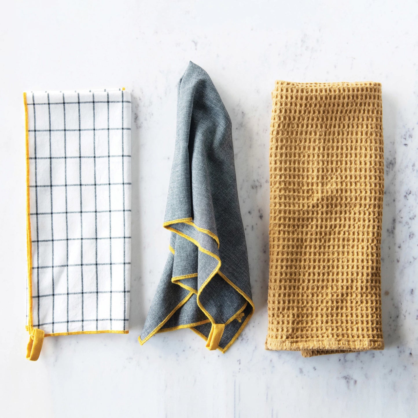 Yellow Tea Towel Set, The Feathered Farmhouse