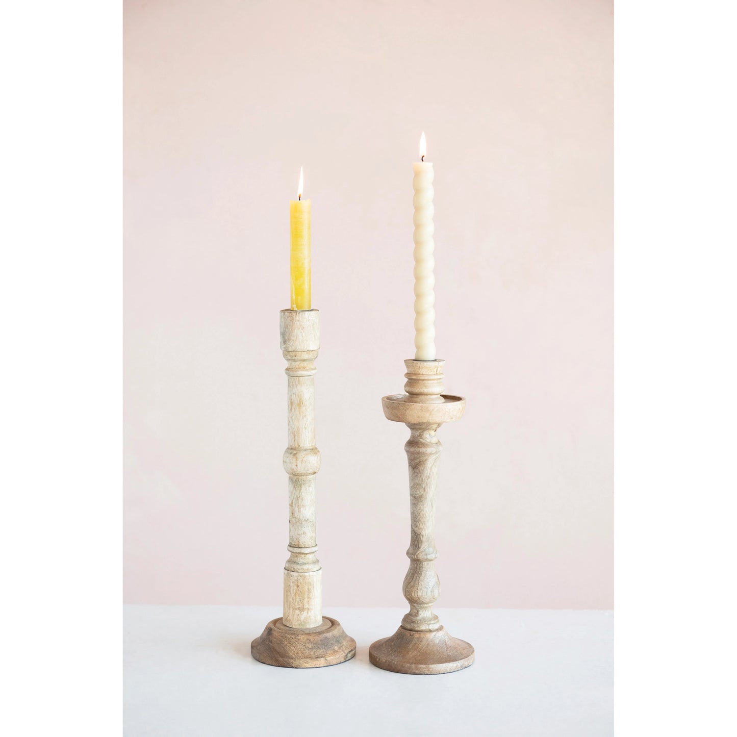 Hand-Carved Taper Holder, The Feathered Farmhouse
