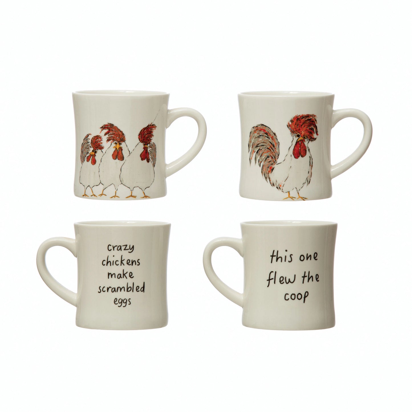 Chicken + Saying Mug, The Feathered Farmhouse