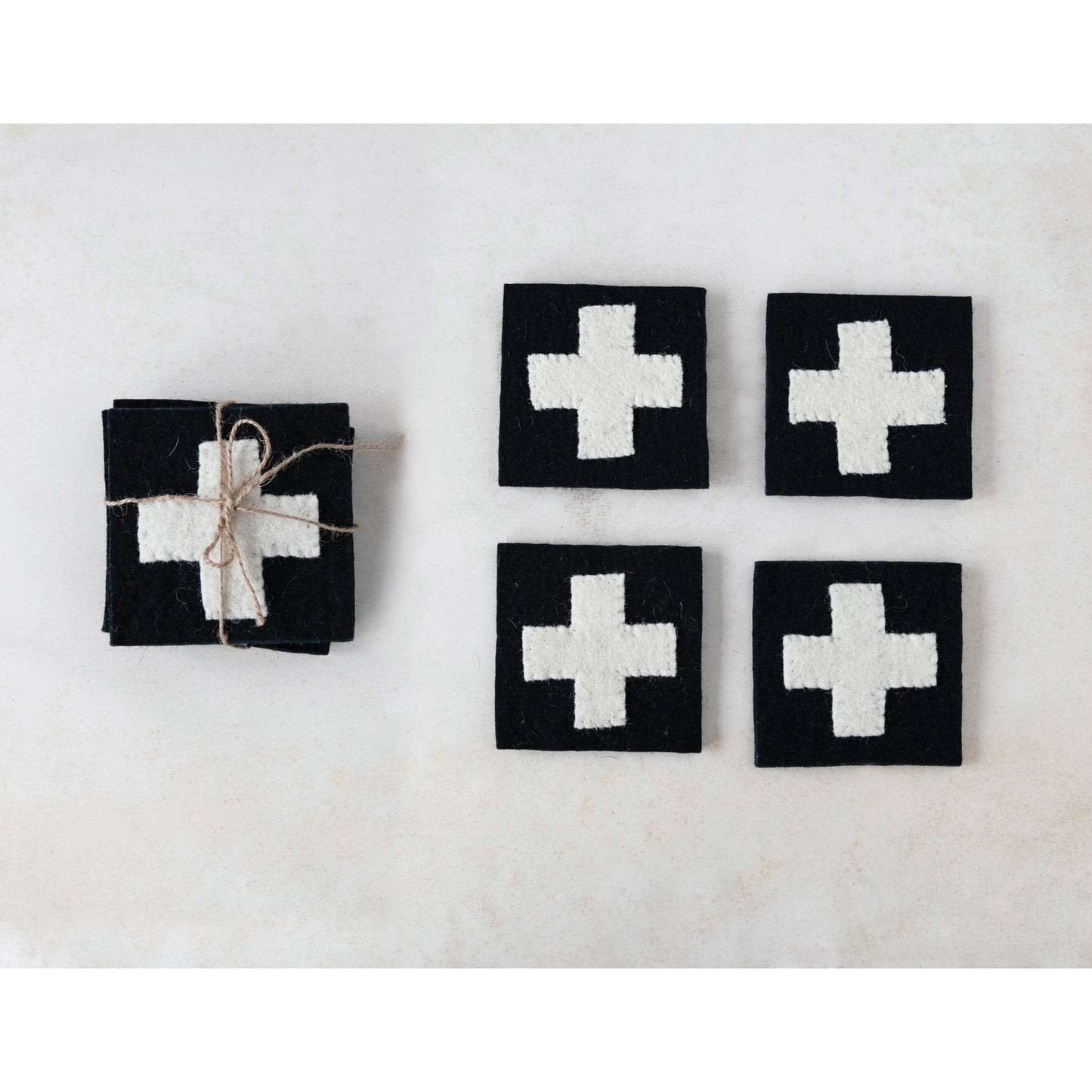 Swiss Cross Coasters, The Feathered Farmhouse