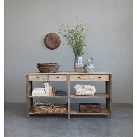 Reclaimed Wood Sideboard, Feathered Farmhouse