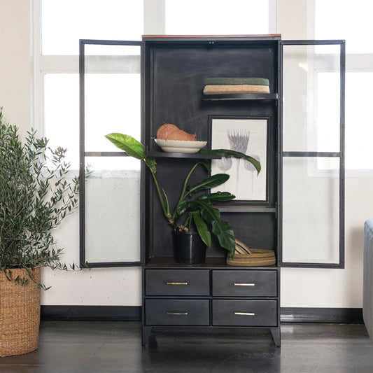 Wood + Metal Cabinet, The Feathered Farmhouse