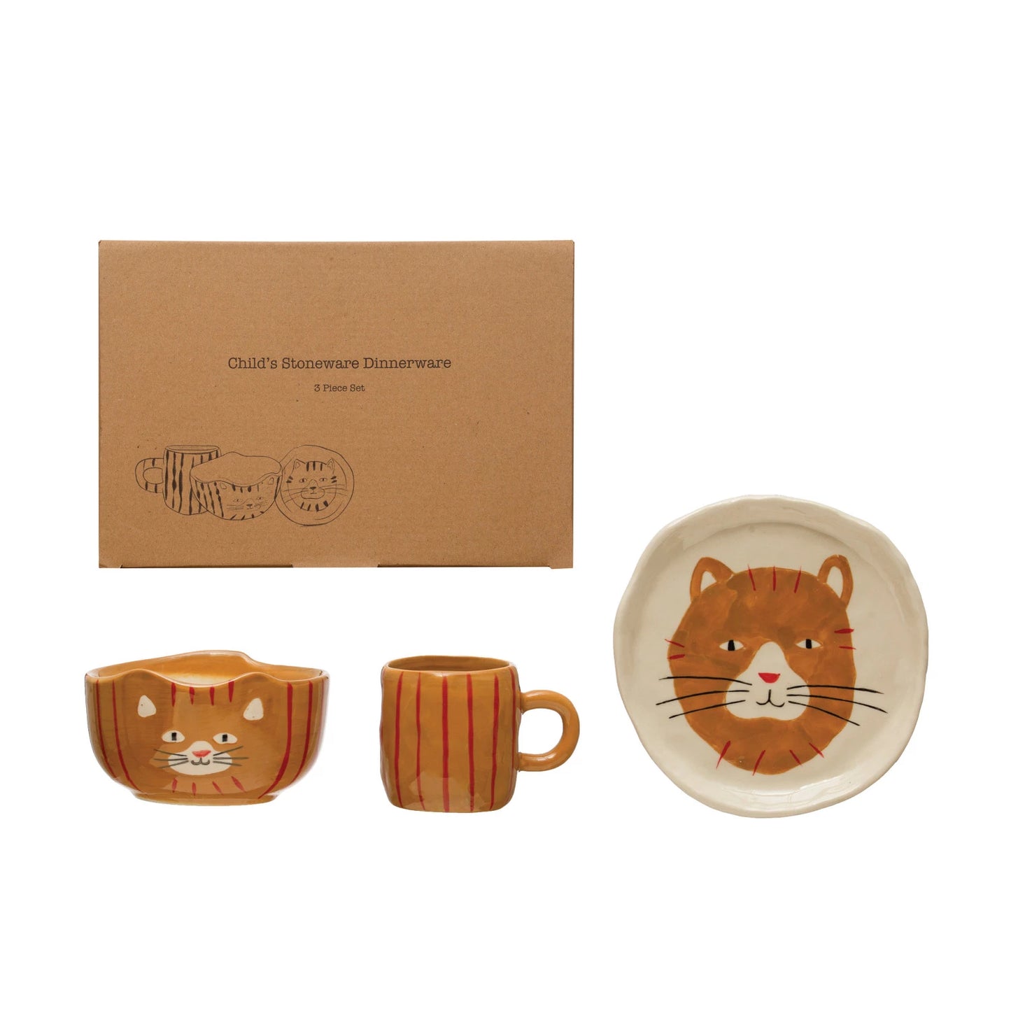 Stoneware Cat Set, The Feathered Farmhouse
