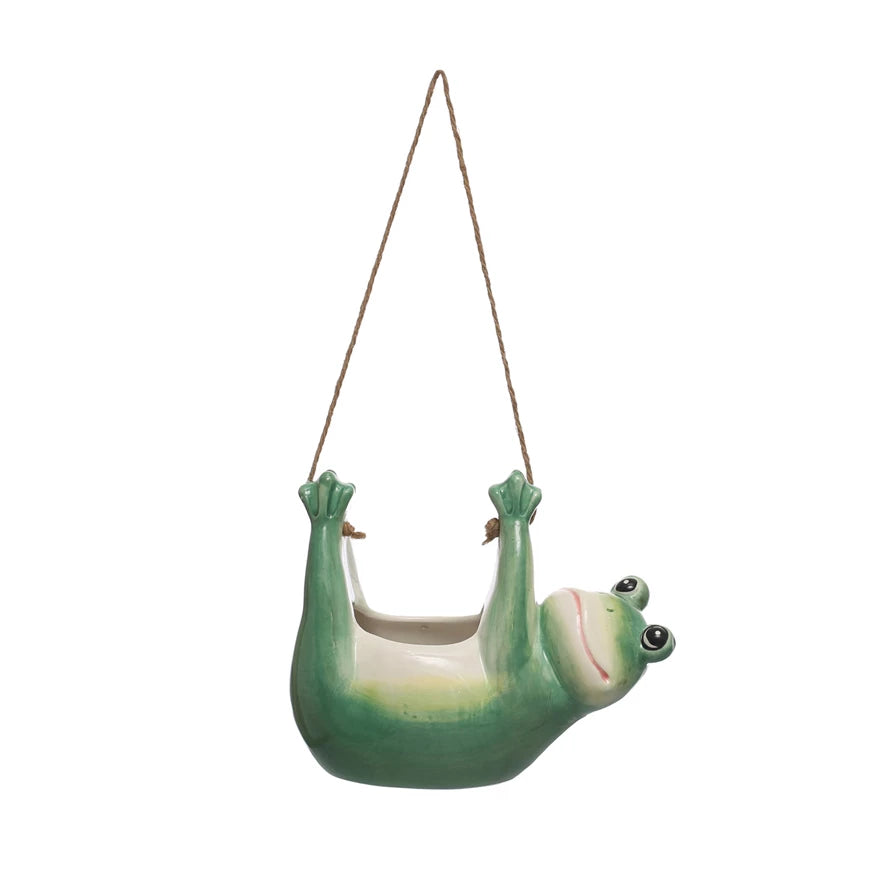 hanging animal planter Hanging Frog Planter – The Feathered Farmhouse
