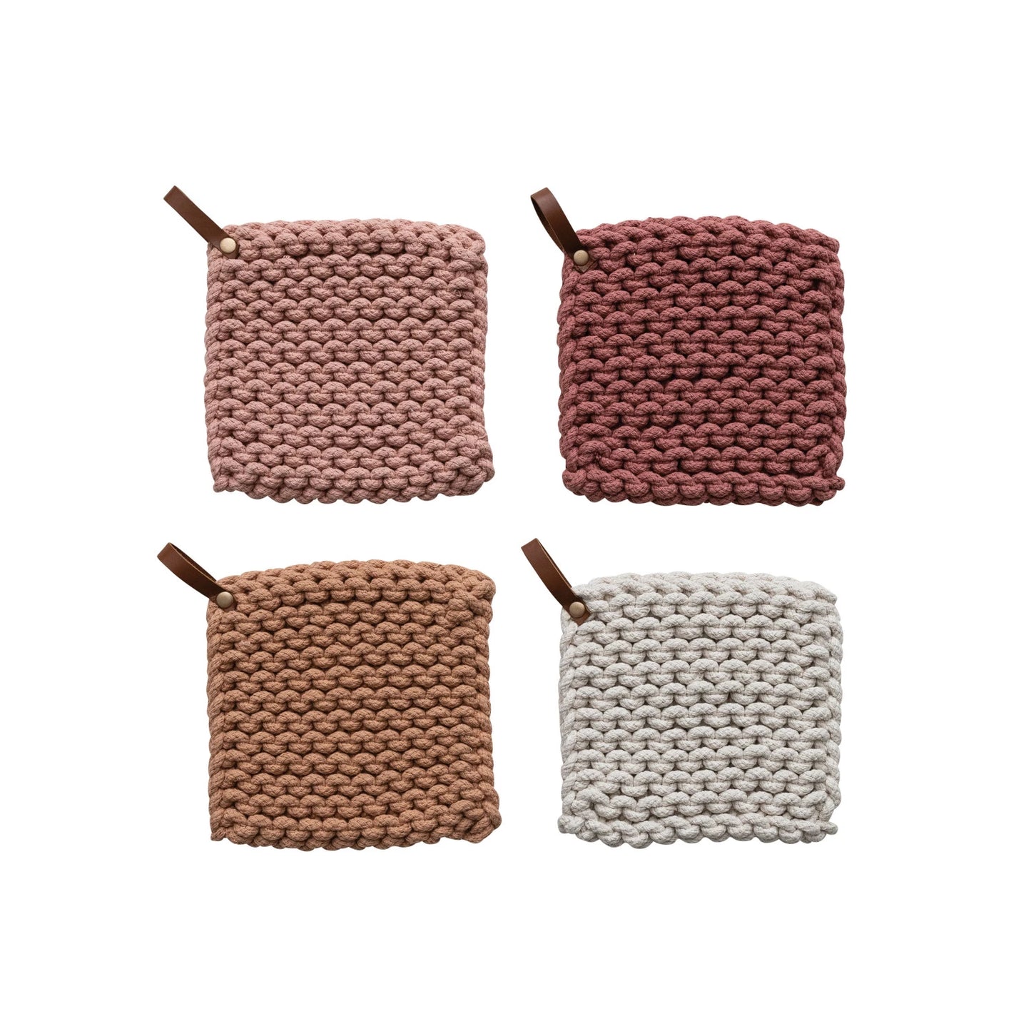 Leather Loop Pot Holder, The Feathered Farmhouse