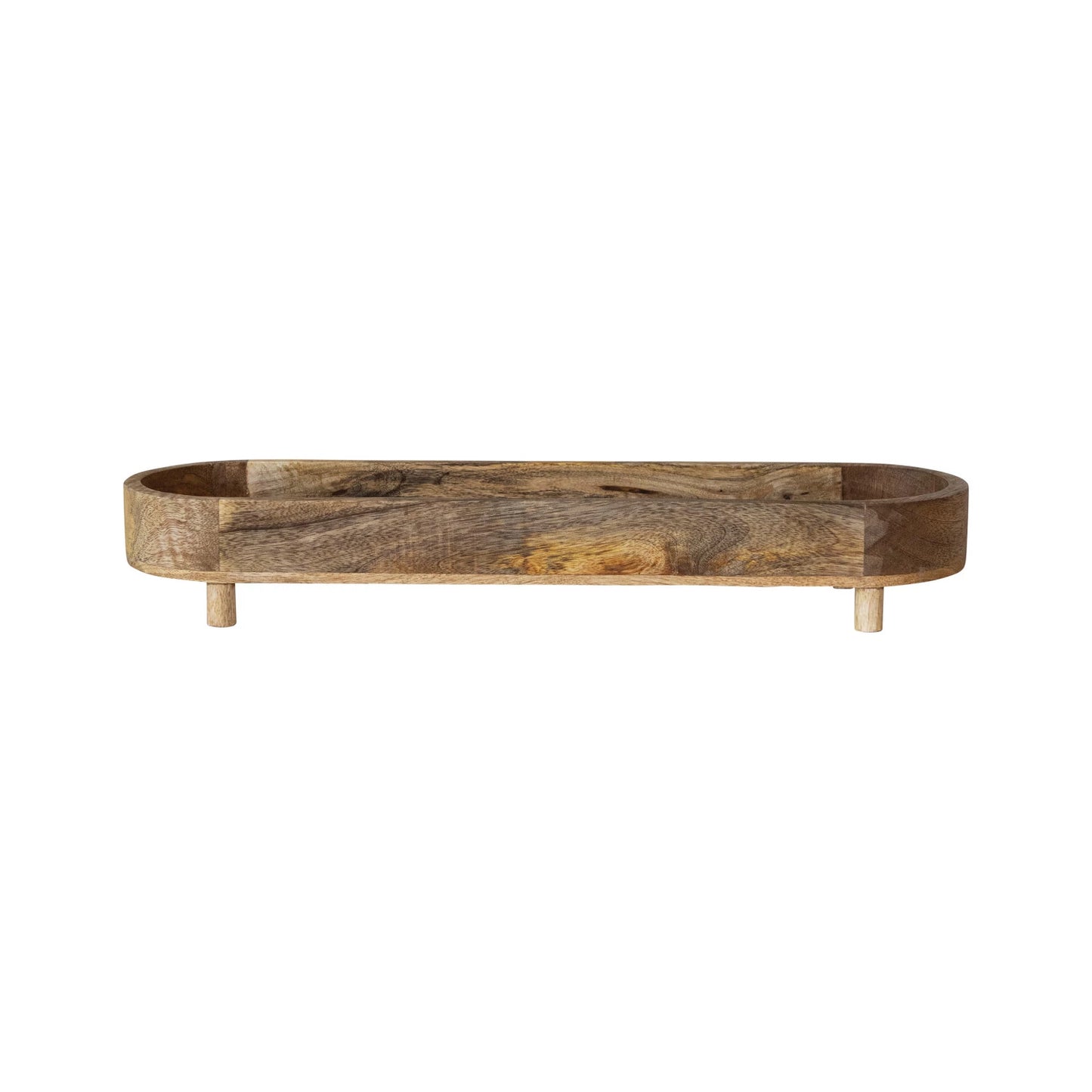 Mango Wood Footed Tray, The Feathered Farmhouse