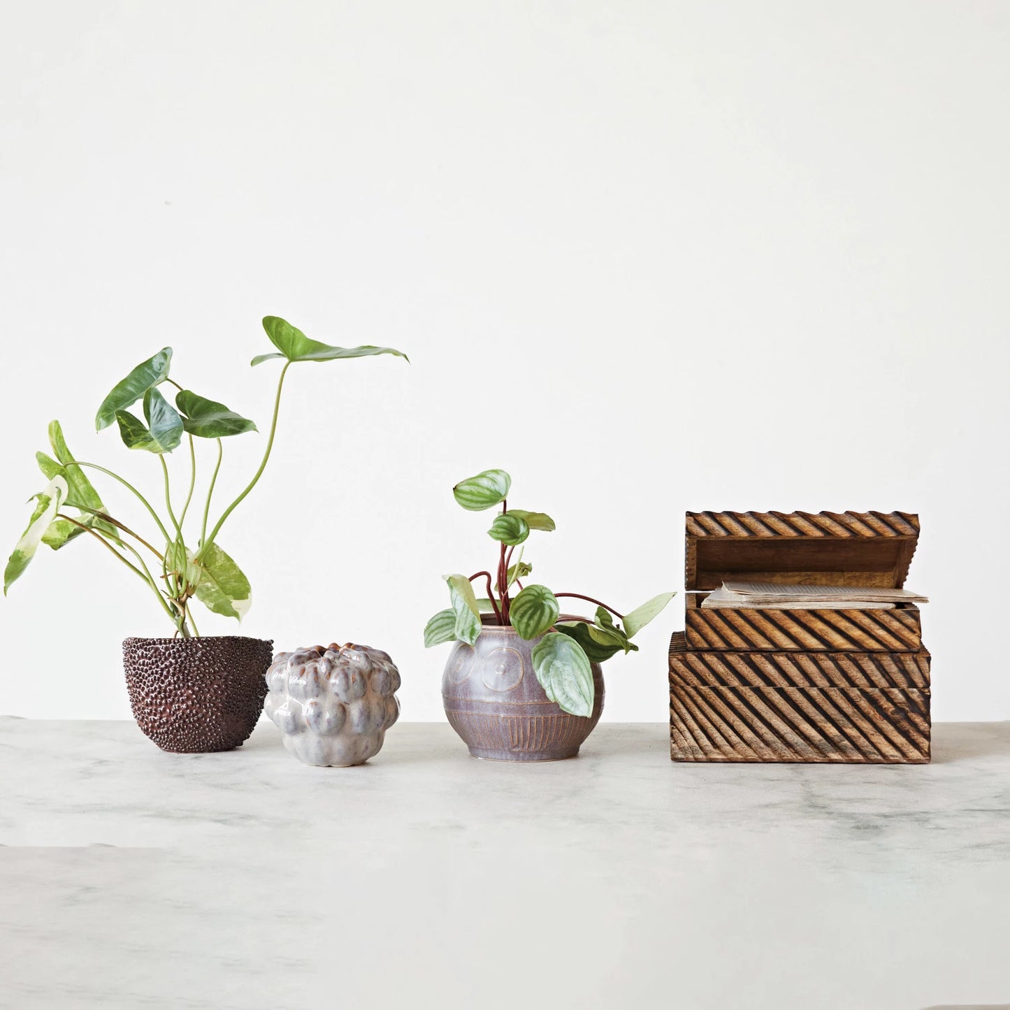 Carved MDF & Mango Wood Nesting Boxes