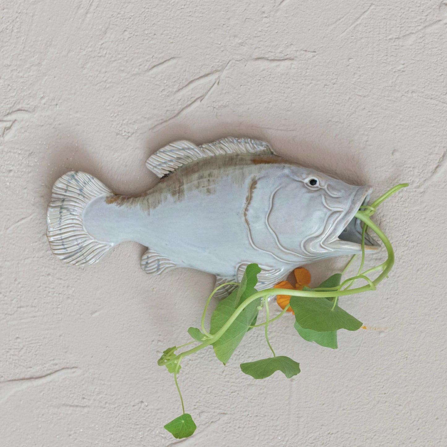 Stoneware Fish Wall Vase, The Feathered Farmhouse