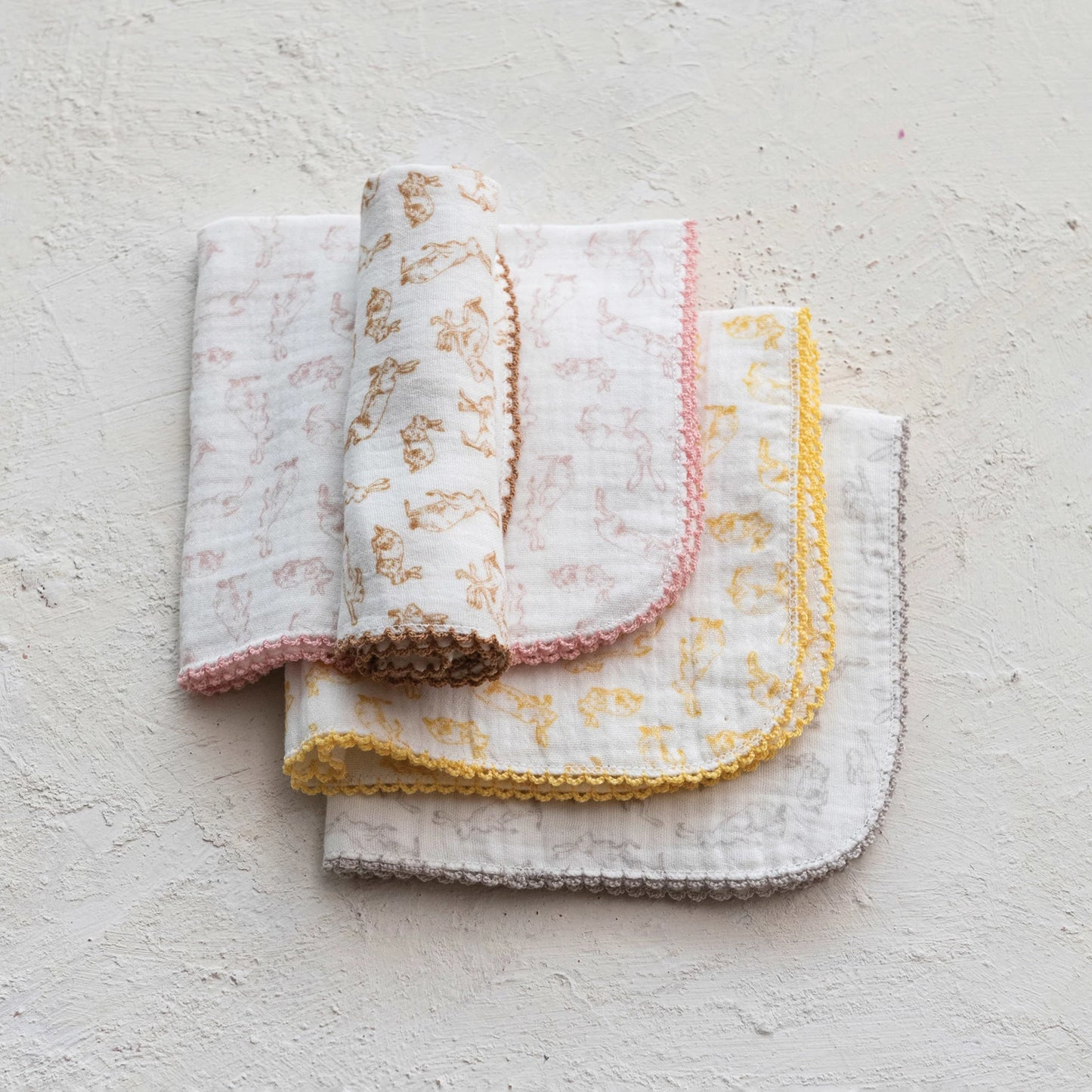 Rabbit Burp Cloth, The Feathered Farmhouse