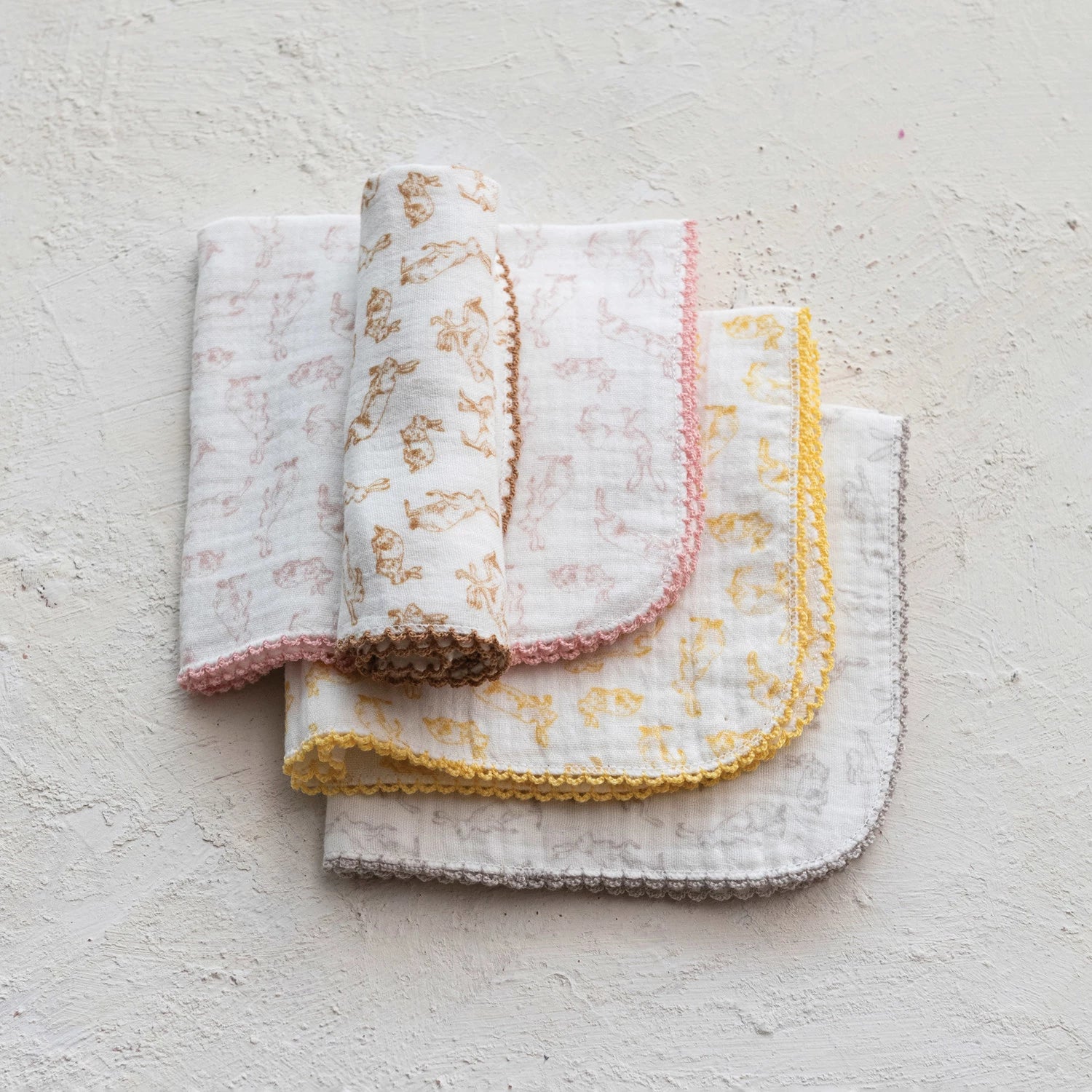 Rabbit Burp Cloth, The Feathered Farmhouse