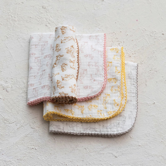 Rabbit Burp Cloth, The Feathered Farmhouse