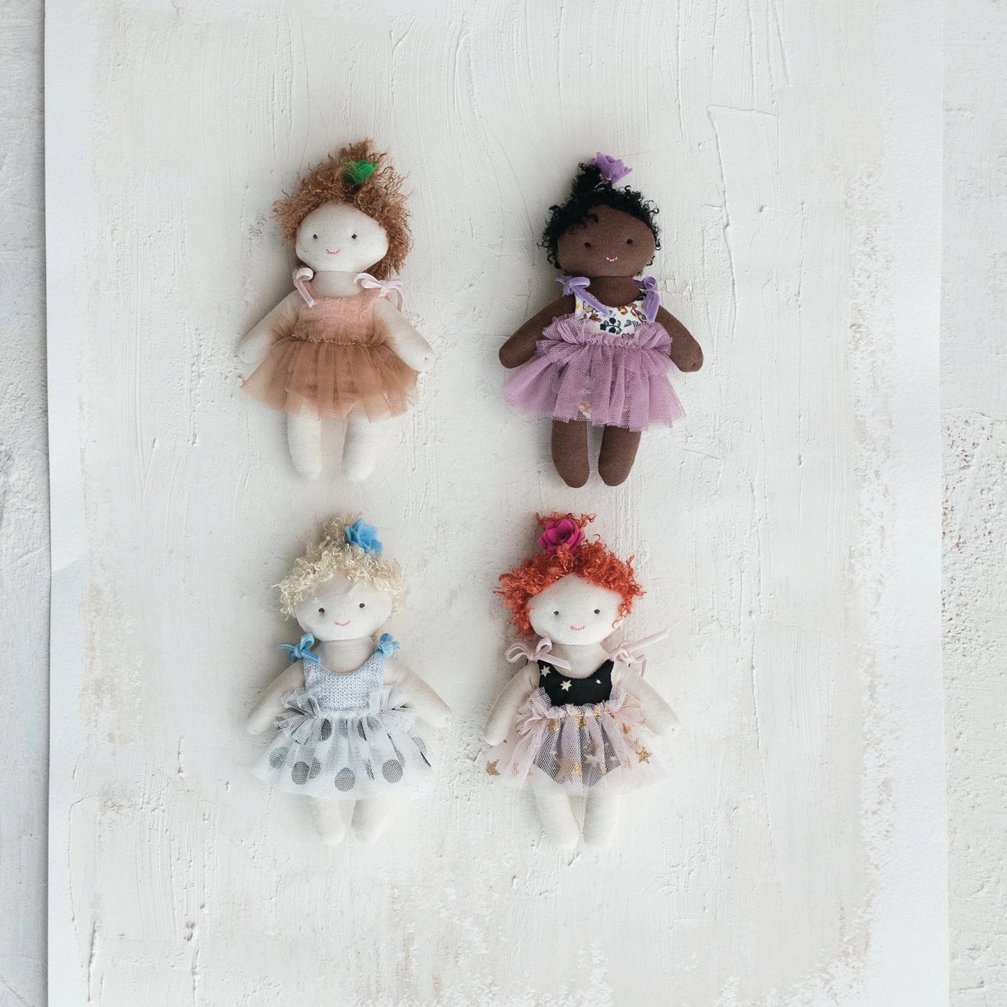 Plush Doll in Dress, The Feathered Farmhouse