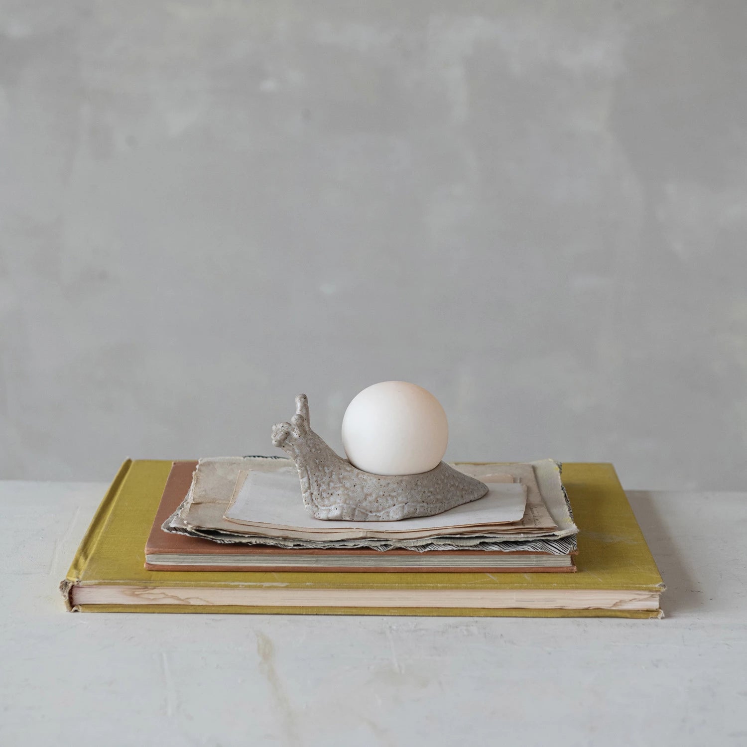 Orb Light with Snail Holder, Feathered Farmhouse