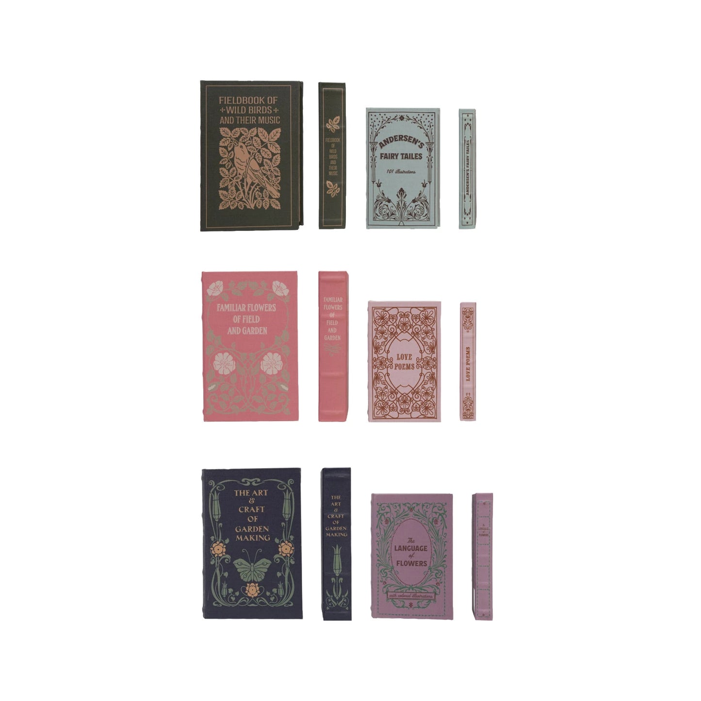 Linen Book Storage Boxes