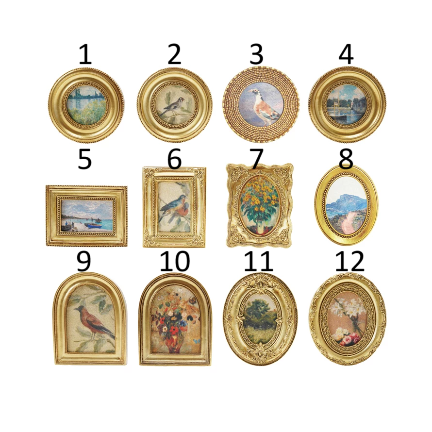 Mini Framed Art Magnet, Feathered Farmhouse