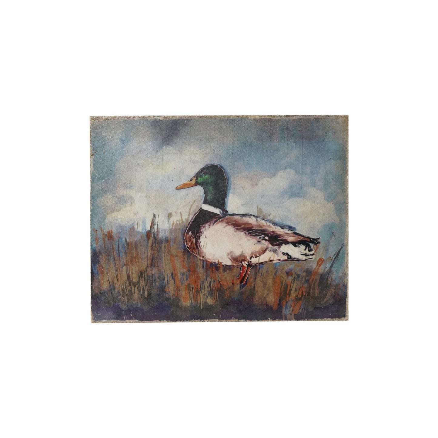 Canvas Duck Wall Decor, Feathered Farmhouse