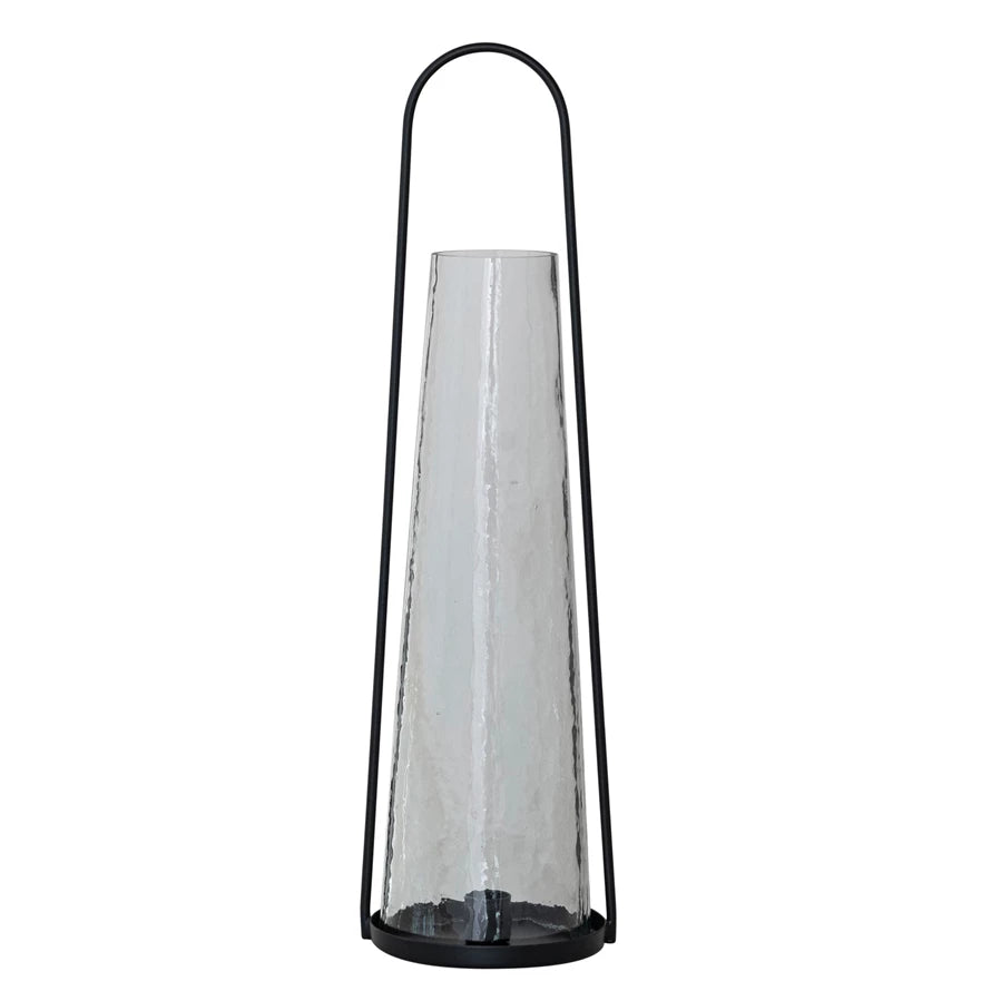 Metal Lantern Taper Holder, Feathered Farmhouse
