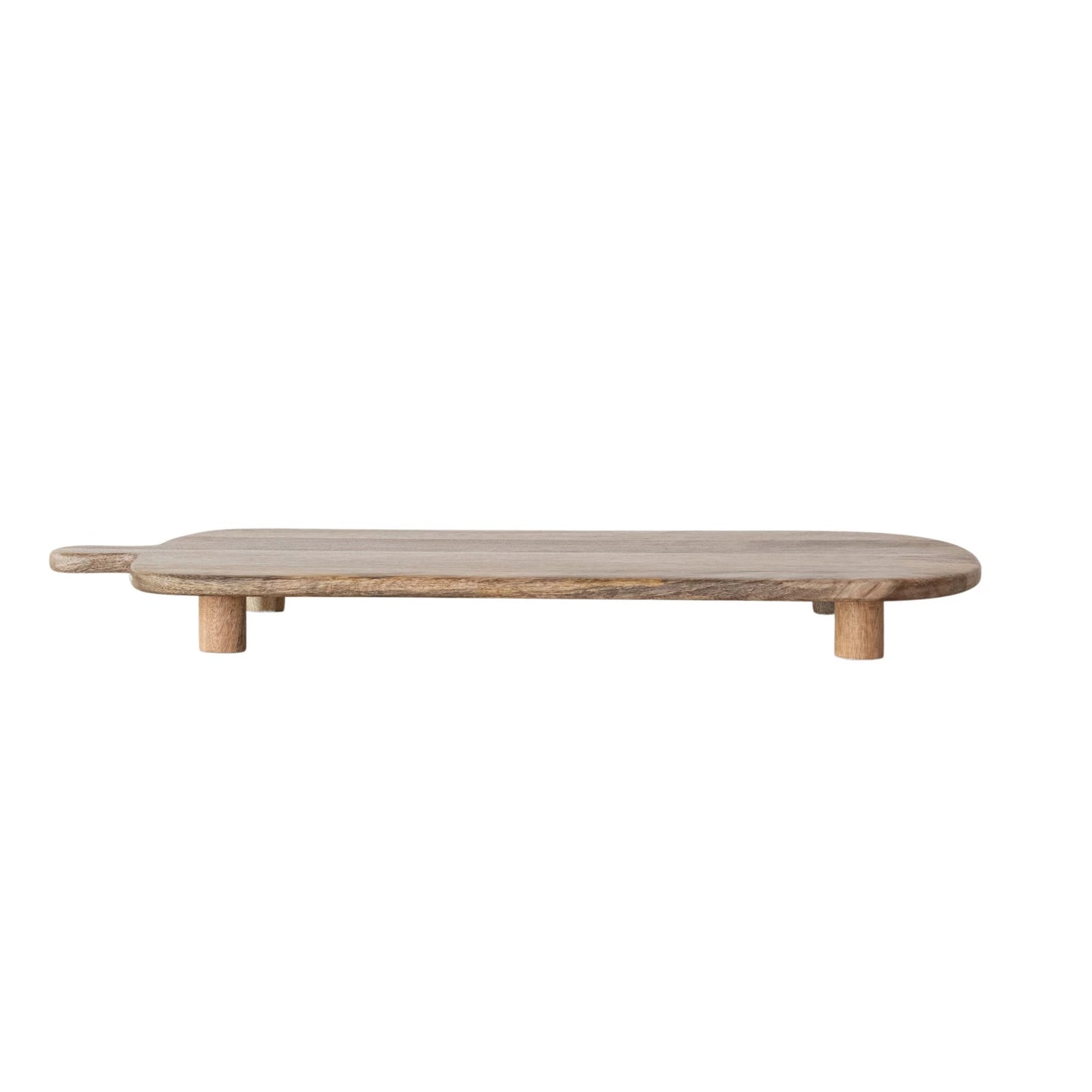 Mango Wood Footed Serving Board, Feathered Farmhouse