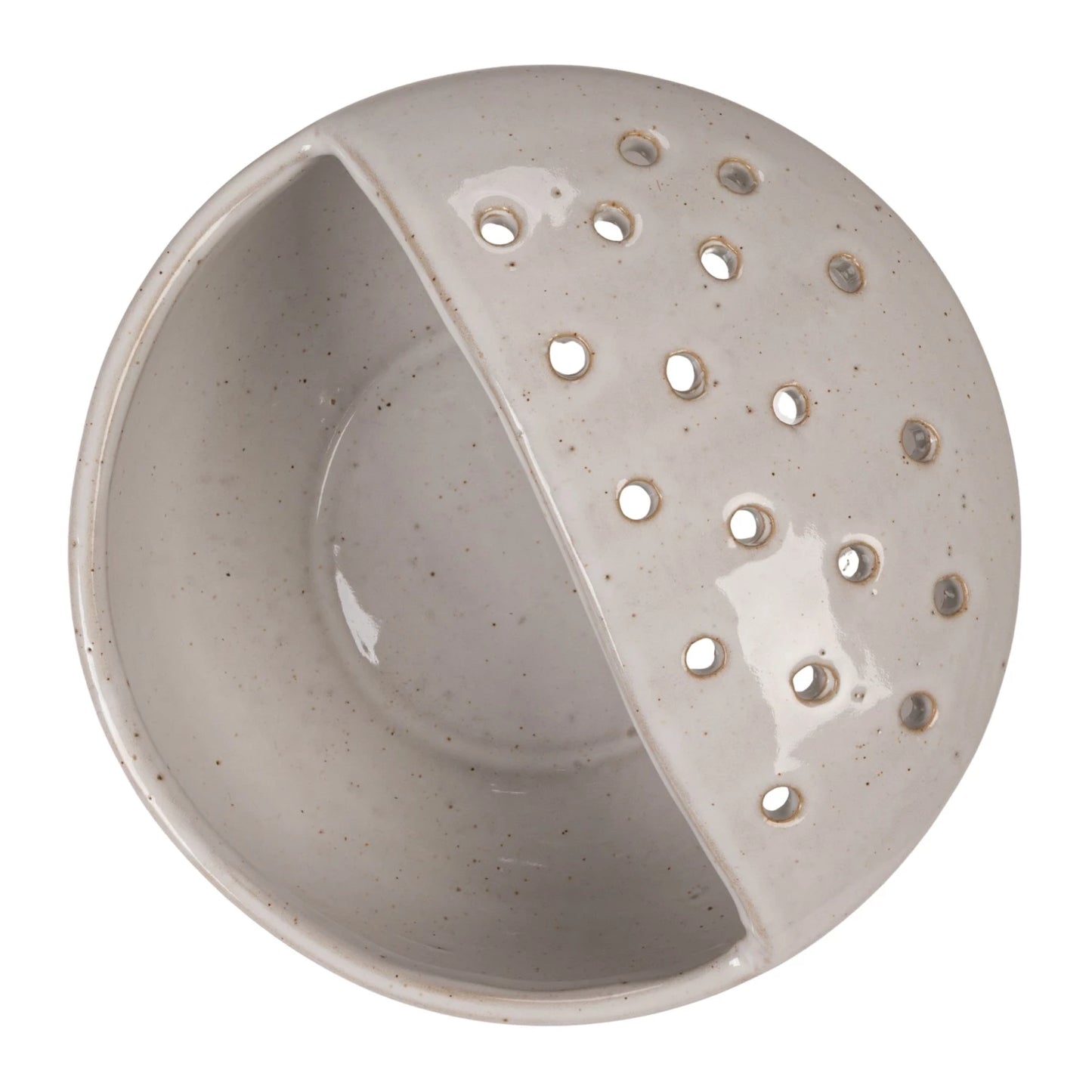 Stoneware Strainer Bowl, Feathered Farmhouse