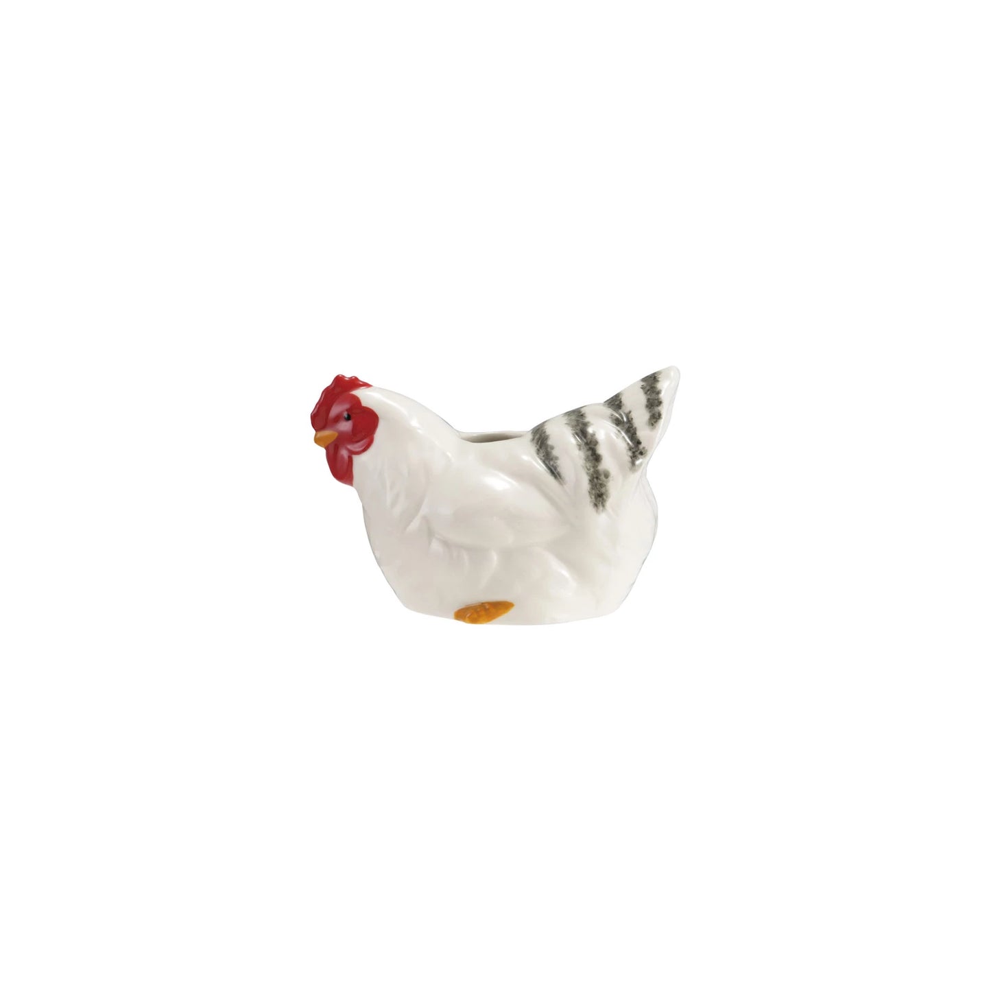 Stoneware Hen Shaped Vase, Feathered Farmhouse