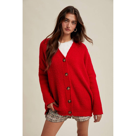 Brushed Sweater Cardigan, Feathered Farmhouse