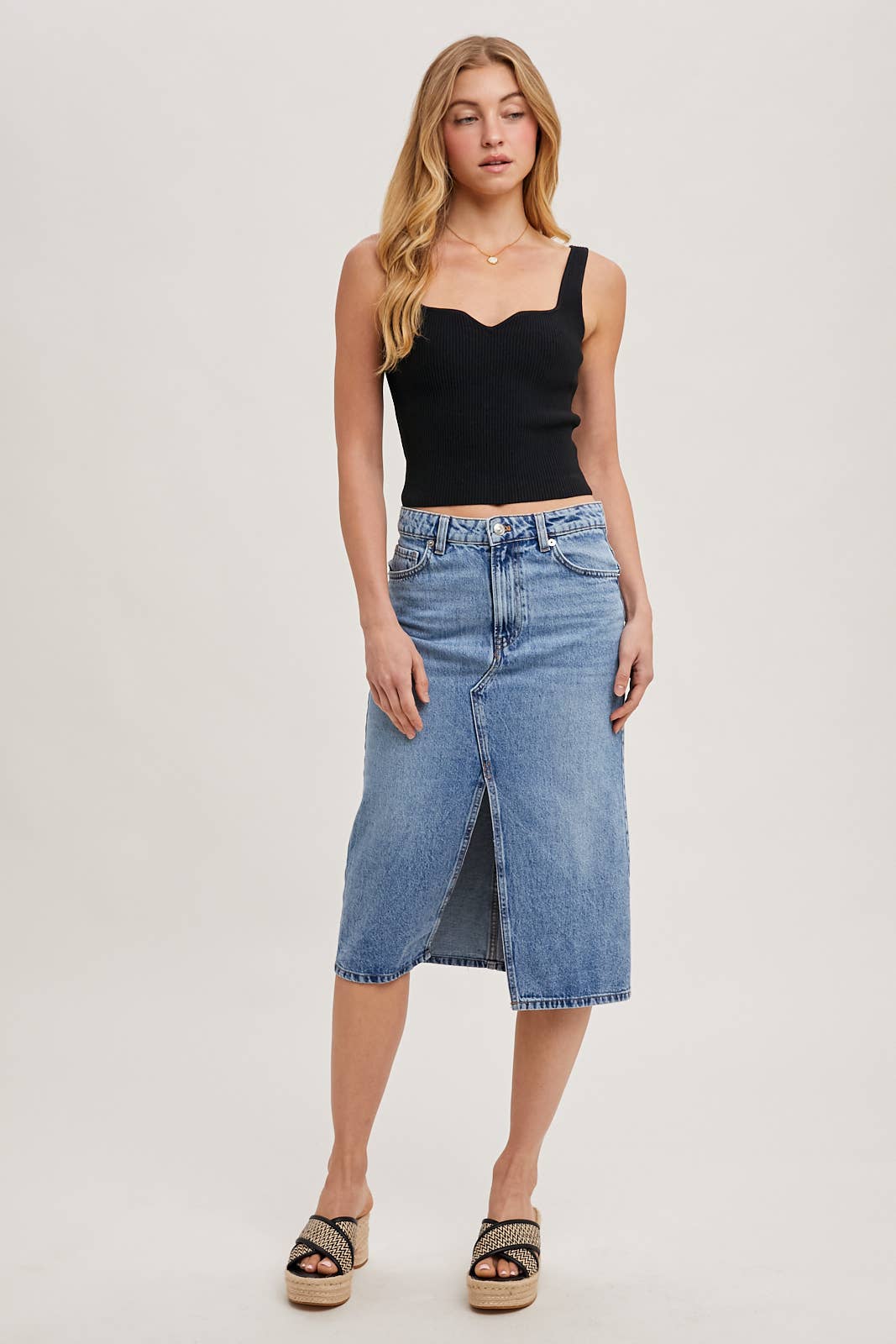 Essential Ribbed Tank, Feathered Farmhouse