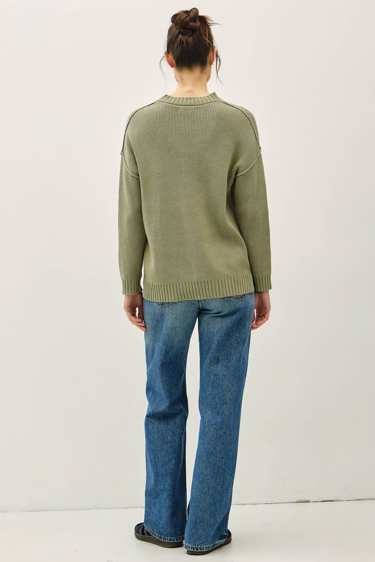 Oversize Cut Sweater, Feathered Farmhouse