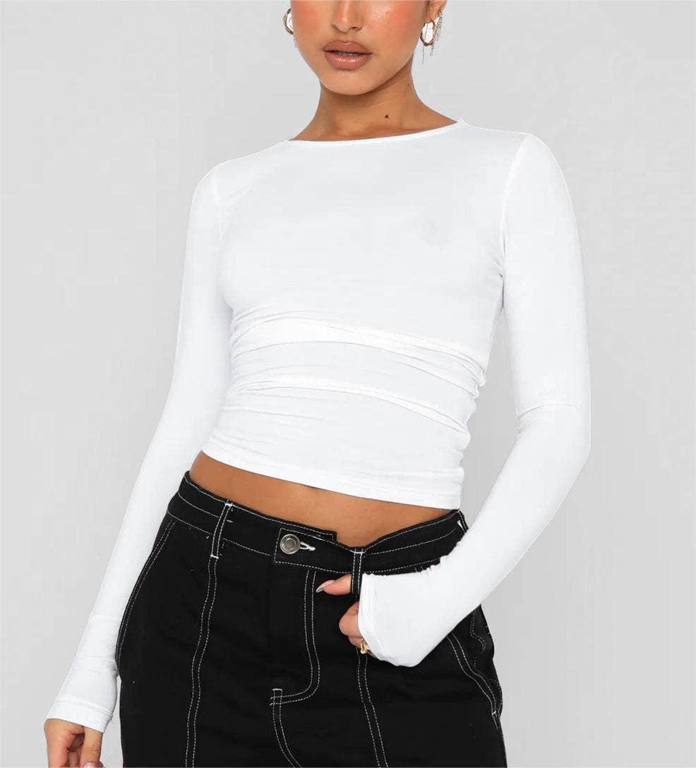 Slim Fit Long Sleeve Tee, Feathered Farmhouse