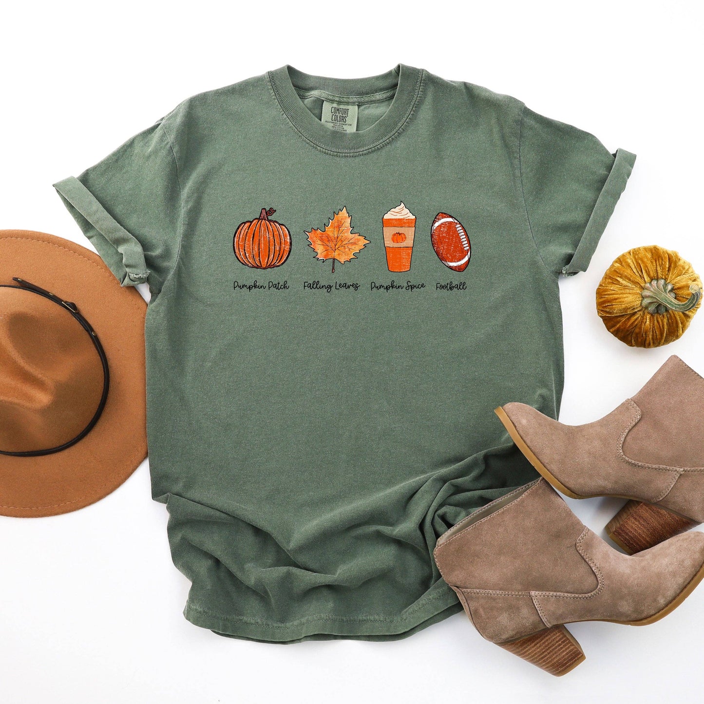 Fall Favorites Garment Dyed Tee, Feathered Farmhouse
