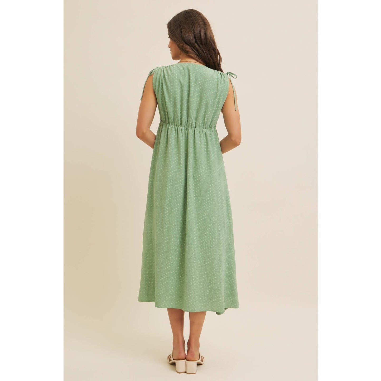 Polka Dot Midi Dress, Feathered Farmhouse