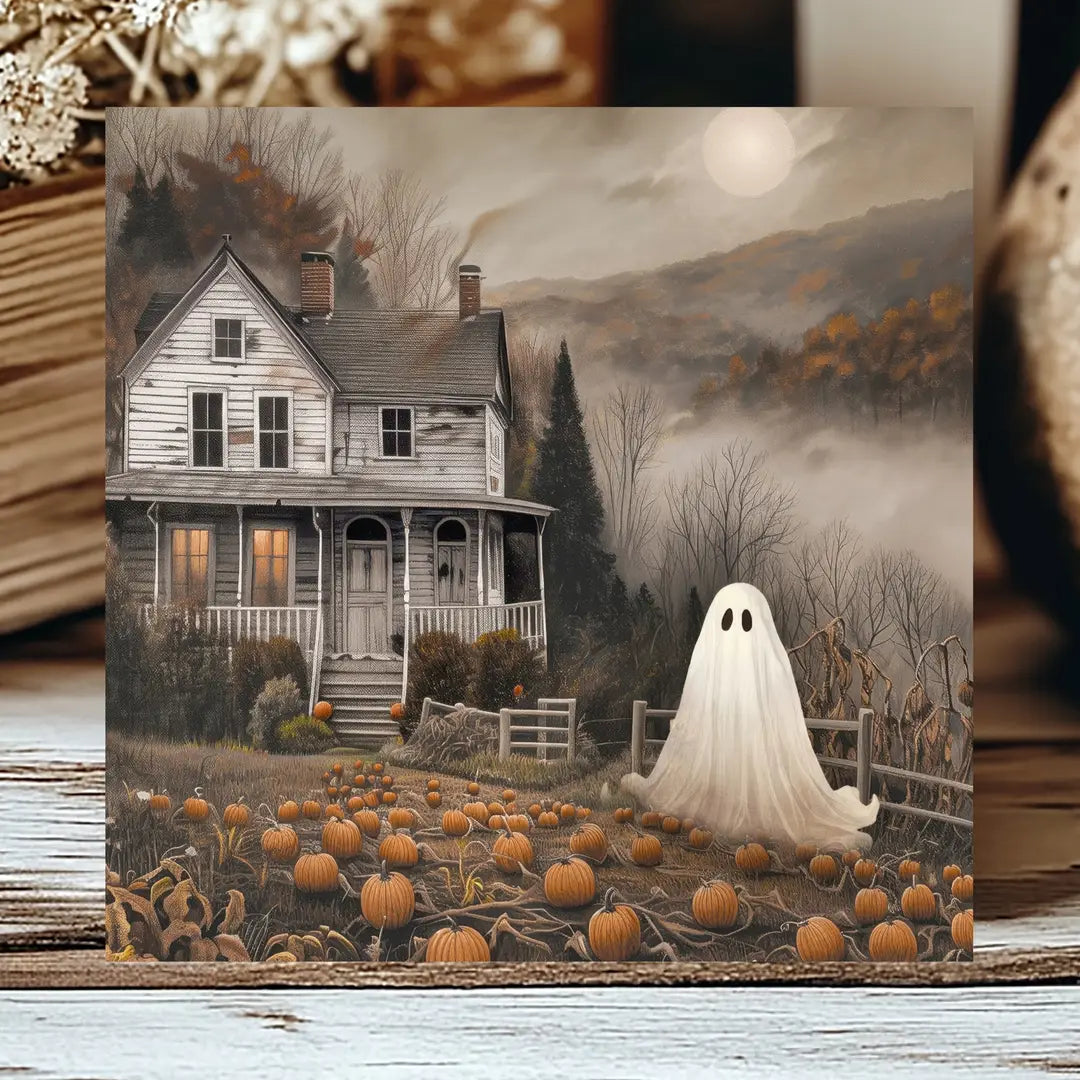 Moody Ghost House Insert, Feathered Farmhouse