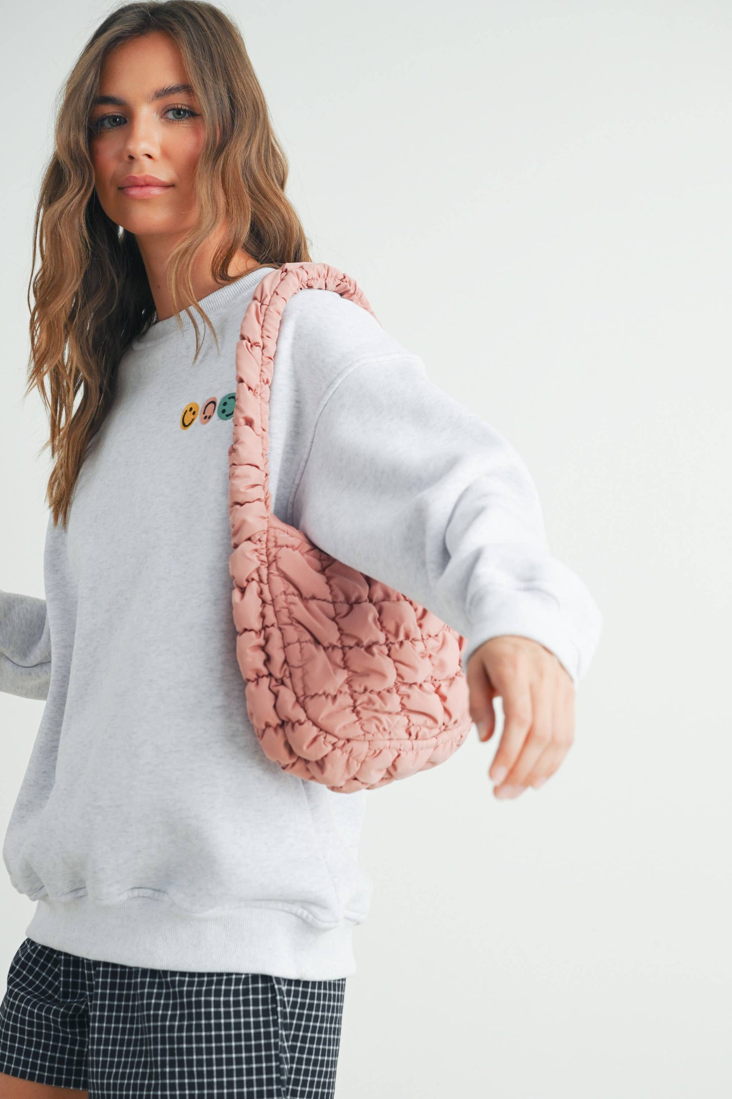 Quilted Cloud Shoulder Bag, Feathered Farmhouse