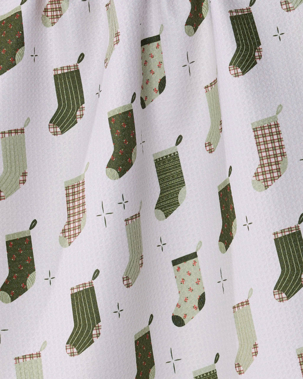 Stocking Medley Tea Towel, Feathered Farmhouse