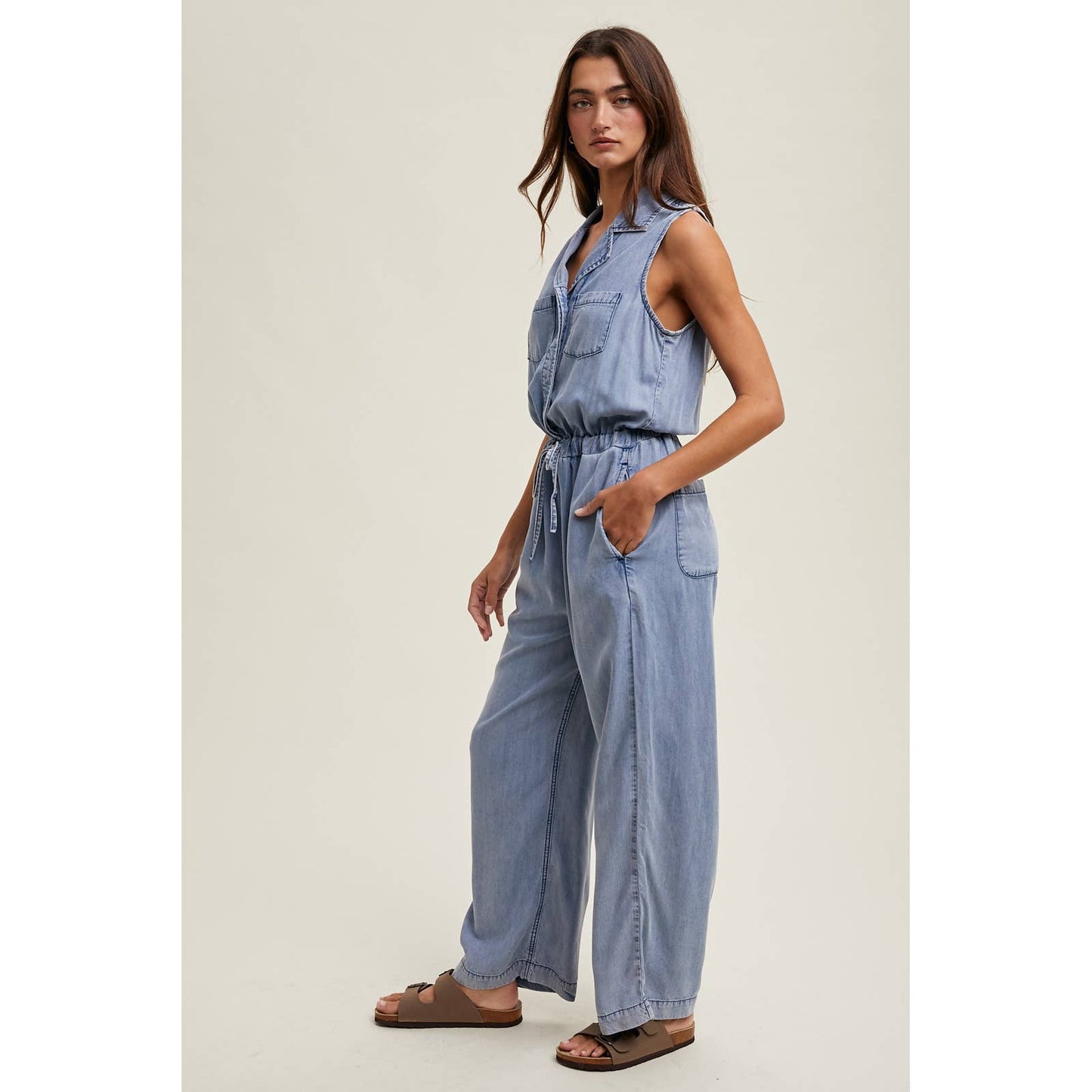 Tencel Denim Jumpsuit, Feathered Farmhouse