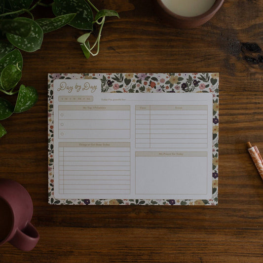Day by Day Magnolia Floral Notepad, The Feathered Farmhouse