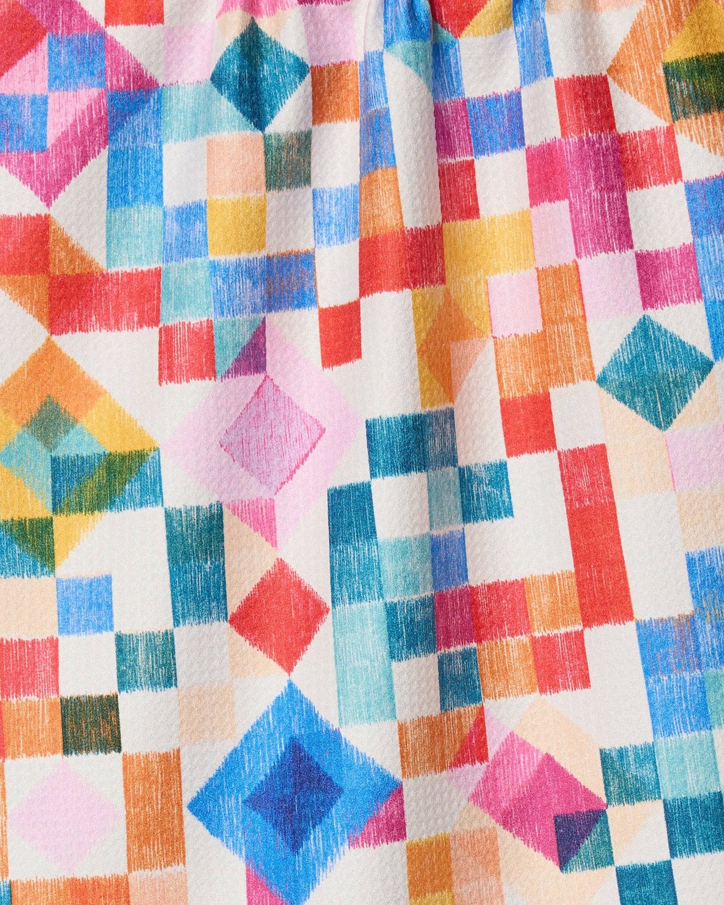 Patchwork Geo Tea Towel, Feathered Farmhouse