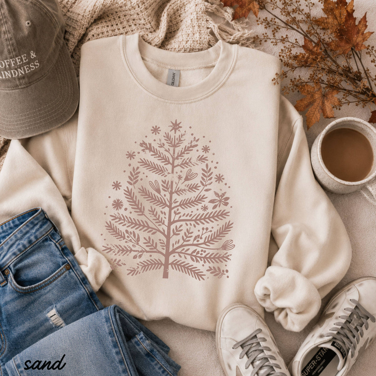 Festive Christmas Tree Sweatshirt, The Feathered Farmhouse